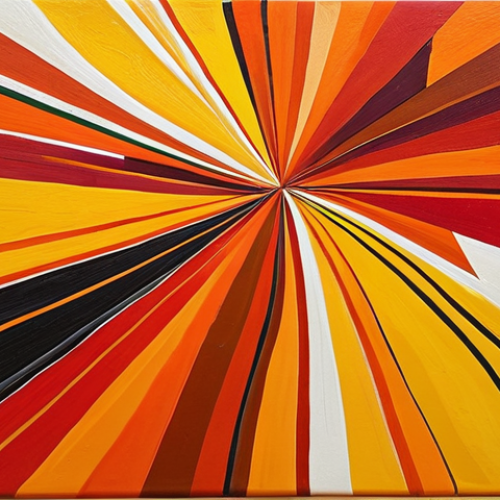 Home 15 **
A vibrant abstract painting with warm colors (reds, oranges, yellows) dominating the canvas. Bold brushstrokes and dynamic shapes convey energy and vitality. Consider a style inspired by Brazilian modernism or a contemporary Portuguese artist.
**