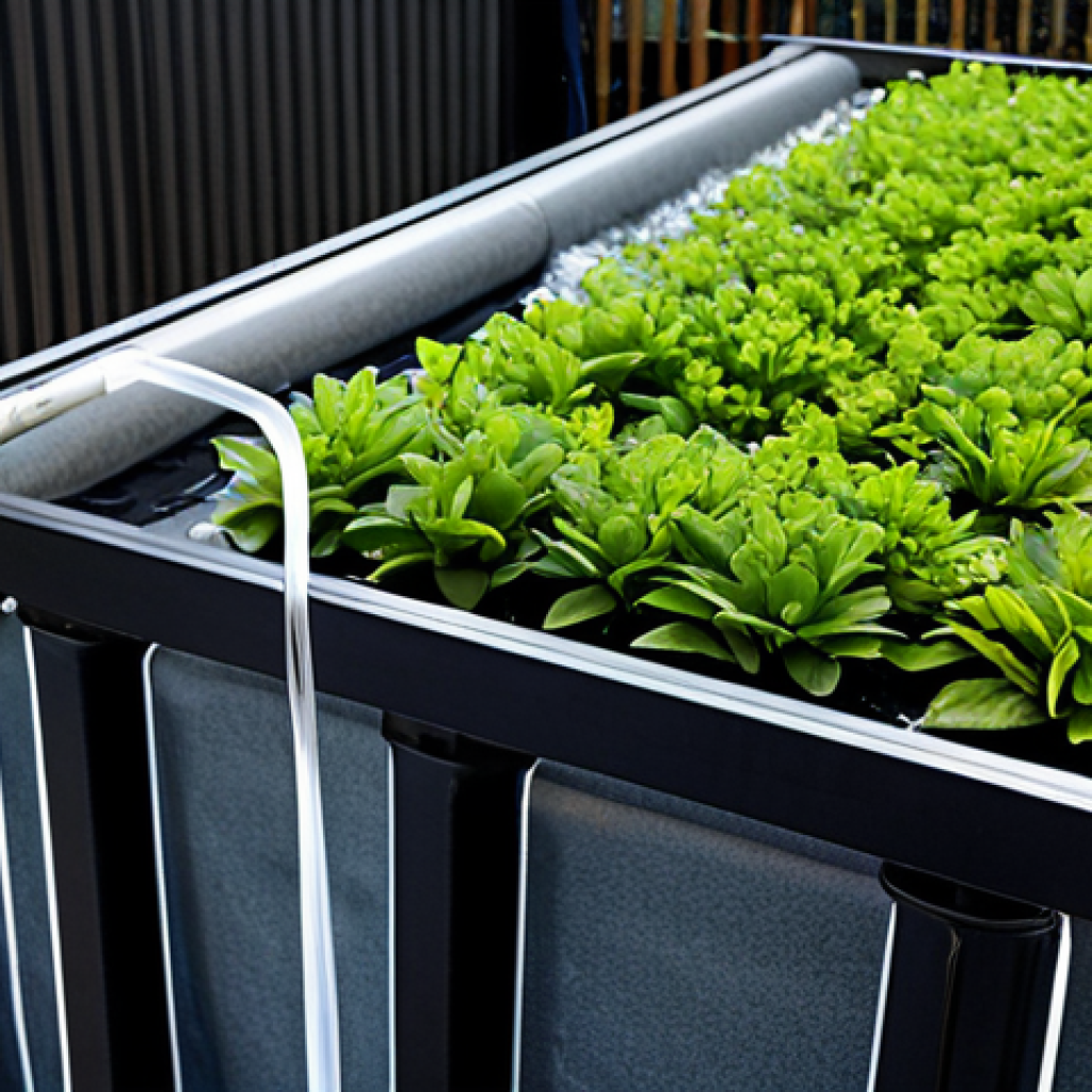 리빙월 설치 후 소음 문제 해결하기 - Silent Vertical Garden - Pump Focus**
A close-up shot of a modern vertical garden system, focusing ...