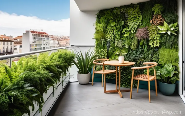 리빙월을 위한 공간 활용 기술 - **A Chef's Vertical Herb Garden in a Portuguese Kitchen:** A well-lit, functional kitchen in a Portu...