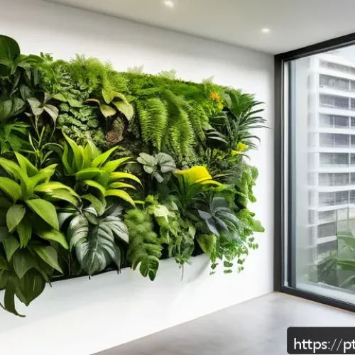 Home 30 리빙월 만들기에 필요한 도구 목록 - A modern indoor living wall installation in a bright Brazilian apartment, featuring modular plastic ...